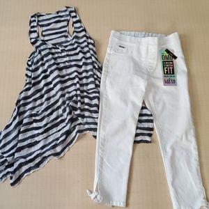 ★Bundle Capri Jean & Sleeve less Top/Blouse